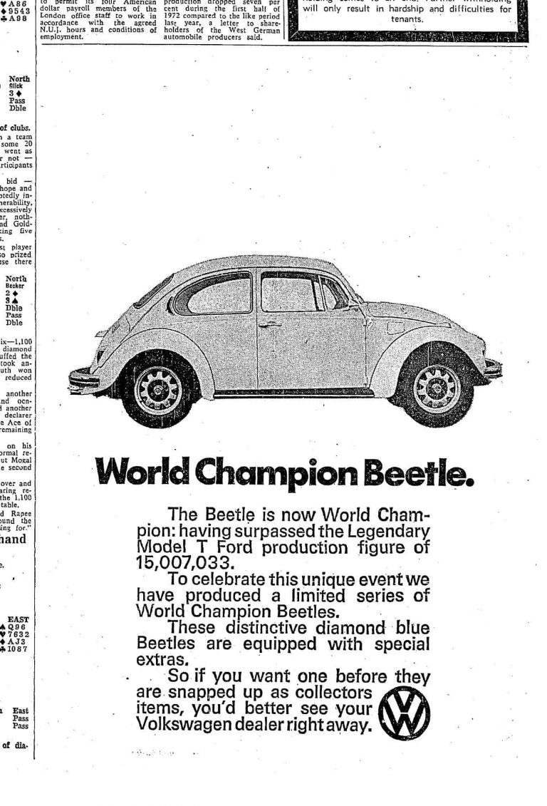 1972 World Champion Beetle
