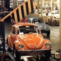 A Marathon Blue Sports leaves the Emden production line in mid 1973.