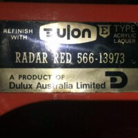 Radar Red paint sticker
