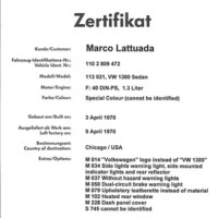 Birth Certificate with incorrect Country of destination and missing colour information.