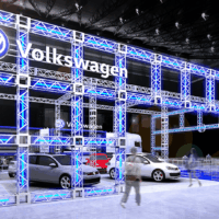 The VW Group Japan stand at the Tokyo Auto Salon 2017.