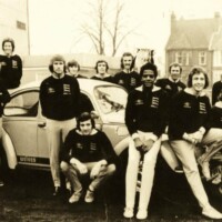 Local Wolverhampton (UK) VW Dealer Black & White customise what are apparently Jeans with Wolves Football Club side stripes to celebrate their 1974 League Cup win.
