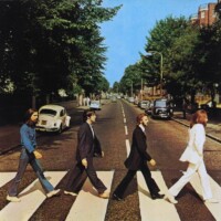 Photographer Iain Macmillan explains: 'The car just happened to be standing there. It had been left there by someone on holiday. Nobody with any connection to The Beatles. A policeman tried to move it away for us, but he couldn't'.