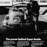 1000s in a Champion ad with Economotors/EMPI owner Joe Vittone