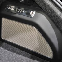 Subwoofer guitar connection in back luggage area