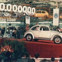 20 millionth Beetle (a Silver Bug) at Puebla, Mexico production line - 15 May, 1981.