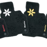 Flower floor mats
