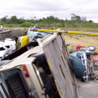 2006 AutoPavilion transporter crash. Courtesy Harry Pannekoek