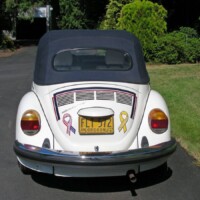 Convertible top has been replaced on this car.