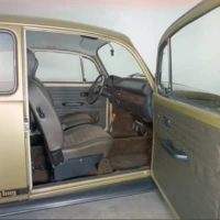 Pre-production interior. Note 'big bug' stripe.