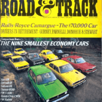 A 110 makes the cover of Road & Track, May 1975