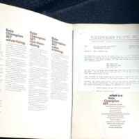 Dealer promotion booklet.